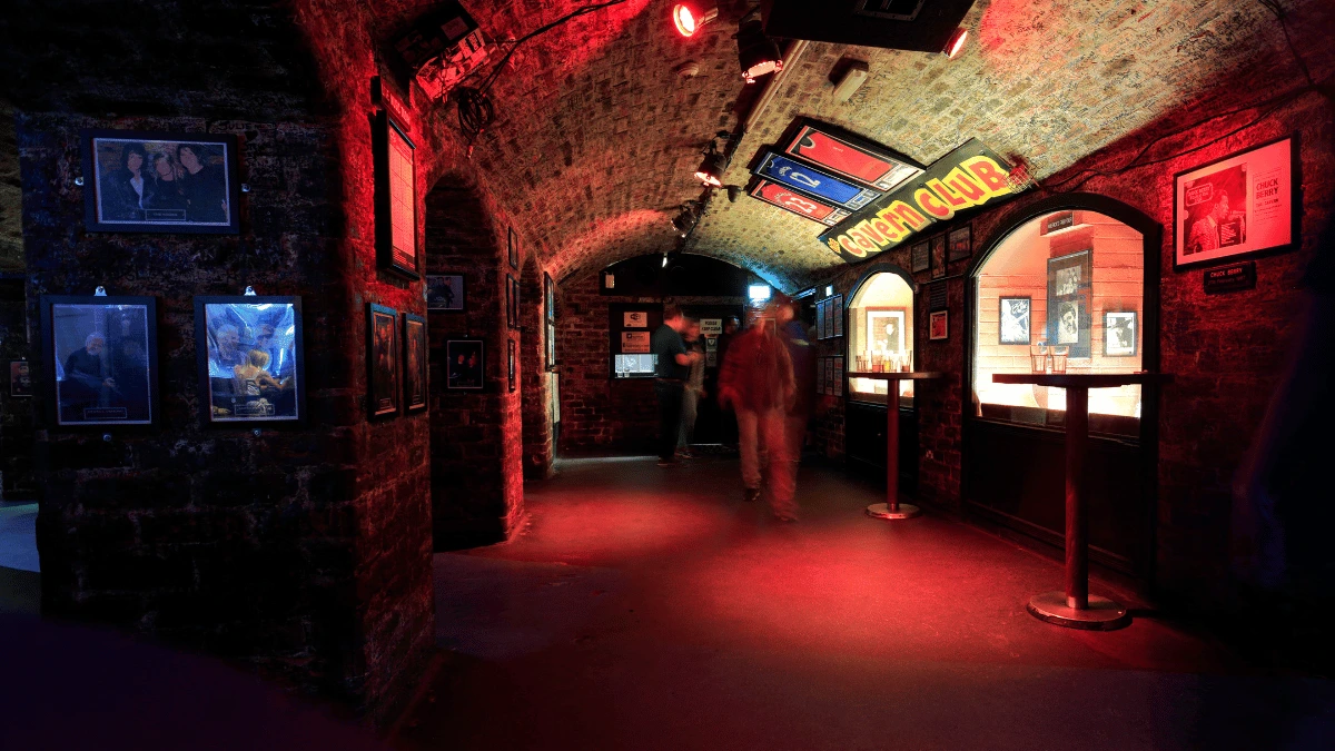 an image of the inside of the Cavern Club in Liverpool